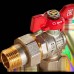 Кран шаровой угловой с американкой ROMMER ВР/НР, ручка бабочка 1/2 (RBV-0006-2610215)