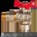 Кран шаровой угловой с американкой ROMMER ВР/НР, ручка бабочка 1/2 (RBV-0006-2610215)