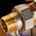 Кран шаровой угловой с американкой ROMMER ВР/НР, ручка бабочка 1/2 (RBV-0006-2610215)
