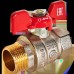 Кран шаровой ROMMER ВР/НР, ручка бабочка 3/4 (RBV-0004-2210220)