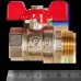 Кран шаровой ROMMER ВР/НР, ручка бабочка 3/4 (RBV-0004-2210220)
