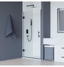 Душевая дверь в нишу RGW Hotel HO-011-B 600х1950 профиль черный, стекло прозрачное