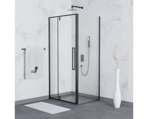 Душевой уголок RGW Stilvoll SV-03B+100 см (119-122)x100x200 профиль черный матовый, стекло прозрачное