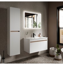 Мебель для ванной комнаты Sancos Smart 90 см белый глянец
