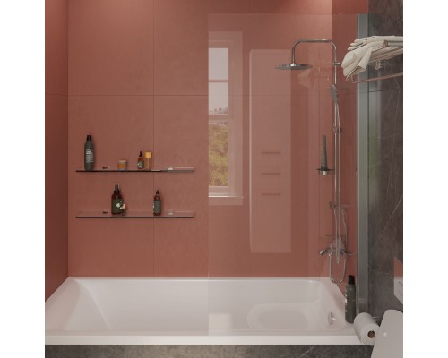 Шторка на ванну STWORKI Стокгольм GV-861 MT 75х150 см, профиль хром матовый