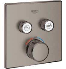 Термостатический смеситель Grohe Grohtherm SmartControl 29124AL0 для ванны с душем, темный графит
