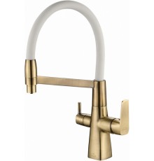 Смеситель для кухни Steel Hammer SH 818-8 BRONZE с гибким изливом