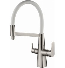 Смеситель для кухни Steel Hammer SH 818-8 SATIN с гибким изливом