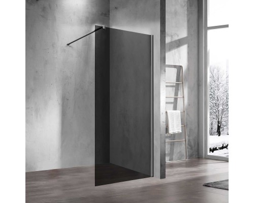 Душевая перегородка Vincea Walk-in VSW-1H120CGGM 120 см, профиль вороненая сталь, стекло тонированное