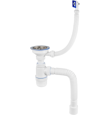Сифон для мойки Virplast Элит 30987084 с прямоугольным переливом