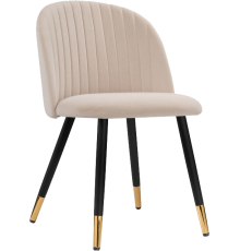 Стул Woodville Gabi beige, ножки black, gold