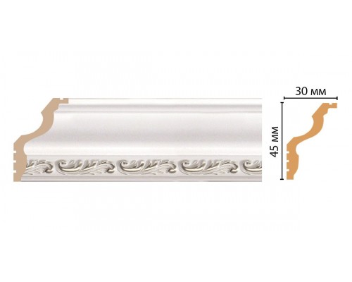 Плинтус потолочный DECOMASTER 148B-60 ДМ (45*30*2400 мм)