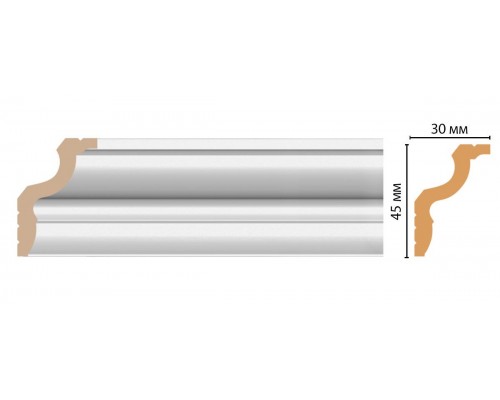 Плинтус потолочный DECOMASTER D148-114ДМ (45*30*2400мм)