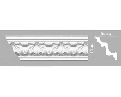 Плинтус потолочный с рисунком DECOMASTER 95027 (90х86х2400мм)