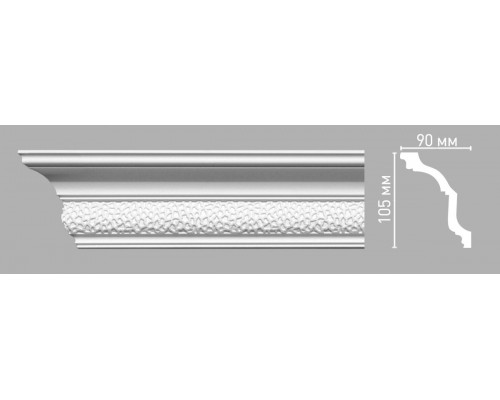 Плинтус потолочный с рисунком DECOMASTER 95102 (90х105х2400мм)