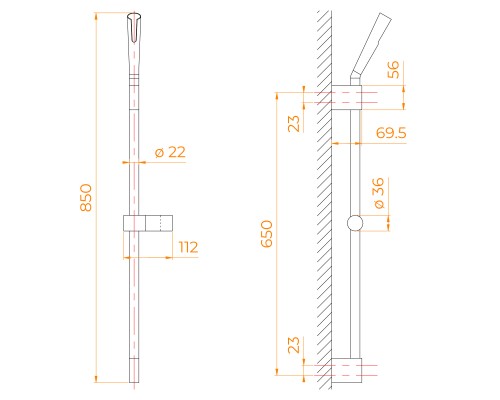 Душевая стойка поворотная RGW SP-253