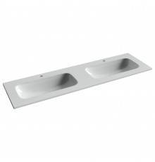 Мебельная раковина Ceramicanova Grace прямоугольная 161см с двумя чашами и отверстиями под смеситель CN7023