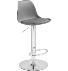 Барный стул Woodville Soft gray, опора chrome