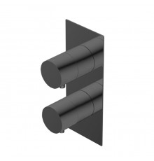 Ritmonio Diametro35 S Смеситель для душа, встраиваемый, термостатический, на 2-3 источника, внешняя часть, цвет: Brushed Black Chrome. PR47HG101BLX