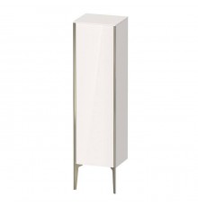 Duravit XViu Шкаф подвесной 40x36x133см, с 1 дверью, 3 стеклянными полками (петли справа), цвет: белый глянцевый/champagne matt. XV9714B1,  XV1325RB122
