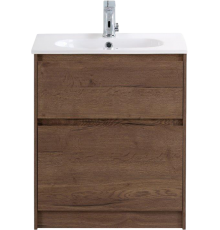 Тумба с раковиной BelBagno Kraft 60 напольная, rovere tabacco, раковина BB1923-600