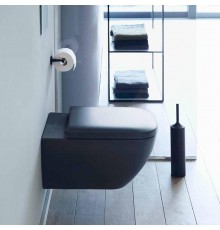 Duravit Happy D.2 Plus Унитаз подвесной rimless 36.5x54см, , вкл. крепление Durafix, с покрытием WG, цвет: антрацит матовый. 22220989001