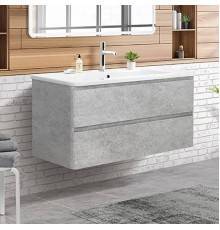Тумба с раковиной BelBagno Albano-Cer 105 подвесная, cemento verona grigio
