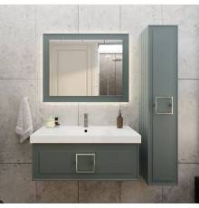 Мебель для ванной комнаты La Fenice Cubo 100 серая, ручка хром