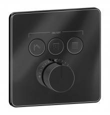 Gessi Hi-Fi Comfort Смеситель для душа, встраиваемый, термостатический, с 3 запорными кнопками, цвет: Black Metal PVD. 38719#706