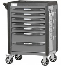 Тележка инструментальная, 7 выдвижных ящиков, с системой защиты от опрокидывания, серая NORDBERG T7P