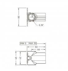 Nicolazzi Scarichi Встраиваемая часть для настенного смесителя Tondo. R5523T/1