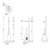Decor Walther DW 6700 Напольная стойка 74.1см., с ершиком и бумагодержателем, фарфор, цвет: хром / белый. 0838400