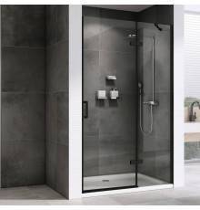 Душевая дверь в нишу Abber Zart AG08120B 120 см, профиль черный, стекло прозрачное