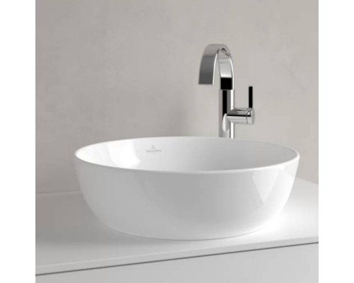 VilleroyBoch Artis Раковина 43х43х12.5см., накладная, без отв., без перелива, TitanCeram, цвет: альпийский белый. 41794301
