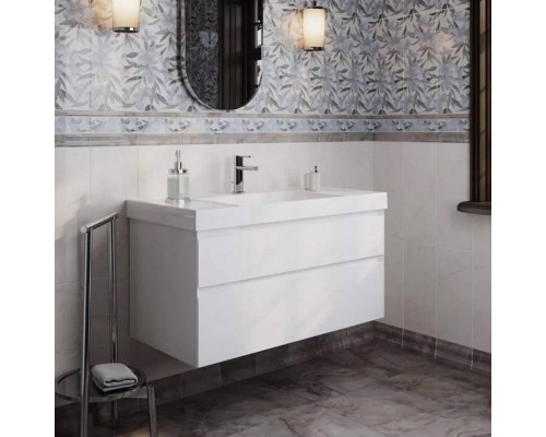Kerama Marazzi Cubo Раковина подвесна 101х48.5см., с 1 отв., цвет: белый глянцевая. CU.wb.100