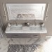 VITAGE milldue edition HILTON Тумба подвесная 180х56х32см, мраморная столешница с 2 раковинами, отделка: стекло twill smoke. 5802.93, 7339.93 SX, 7339.93 DX, 4356.180.T06.3.2