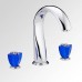 THG Pуtale de cristal bleu Смеситель для ванны, 3 отв., цвет: хром/синий хрусталь. U6B-A02-25SG