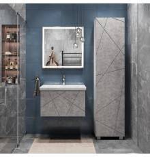 Мебель для ванной комнаты Vigo Geometry 60 подвесная, бетон, раковина Como 60