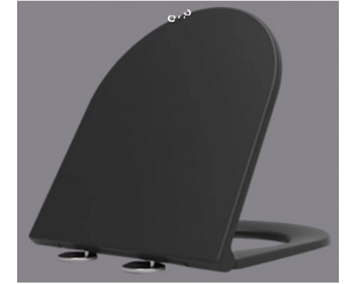 AQM1206MB Сиденье тонкое SoftClose, Quick Release, цвет черный матовый AQM1206MB