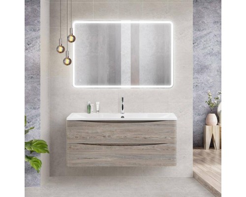 Мебель для ванной комнаты BelBagno Acqua 120 подвесная, pino scania, белая глянцевая раковина