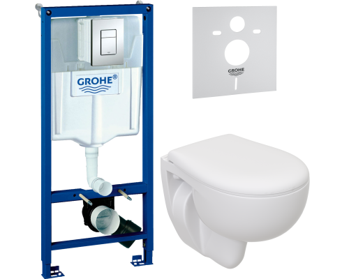 Комплект Унитаз подвесной Seramiksan Natura A051041H + Крышка AG50002 + Инсталляция Grohe Rapid SL 38772001 3 в 1 с кнопкой смыва + Шумоизоляция 37131000 Комплект Унитаз подвесной Seramiksan Natura A051041H + Крышка AG50002 + Инсталляция Grohe Rapid SL 38772001 3 в 1 с кнопкой смыва + Шумоизоляция 37131000