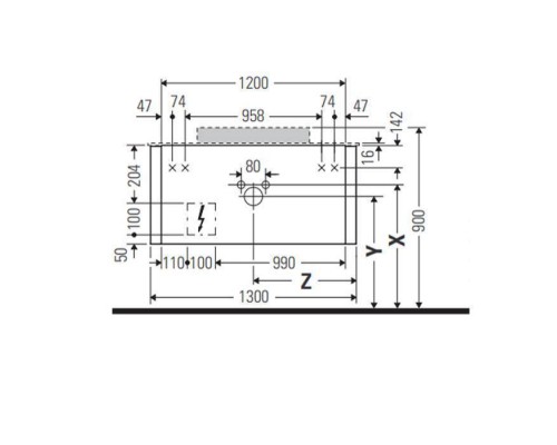 Duravit Happy D.2 Plus Тумба подвесная 130x55х40.8см, с раковиной и 2 ящиками, цвет: белый глянцевый. 2318600000,  HP031KM2222,  HP496202222