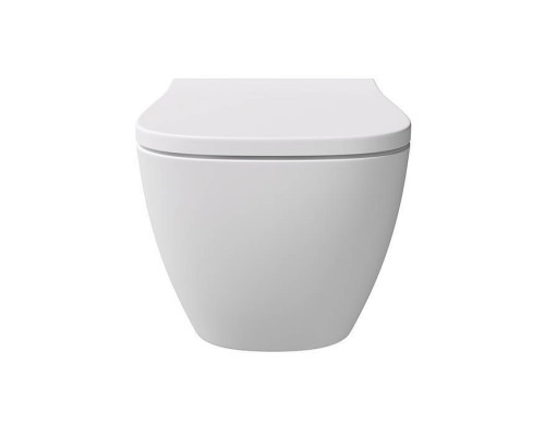 Alice Wunder Унитаз 53х31см., подвесной, безободковый, смыв aliflush+, с сиденьем и крышкой с микролифтом, с креплением Fischer WB-KliX, цвет: белый матовый. 45000109SET