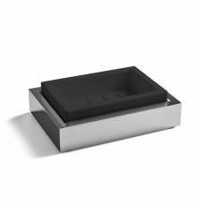 3SC SK 3.0 Мыльница подвесная, композит Solid Surface, цвет: чёрный/хром . SK01SL.NO