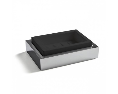 3SC SK 3.0 Мыльница подвесная, композит Solid Surface, цвет: чёрный/хром . SK01SL.NO 3SC SK 3.0 Мыльница подвесная, композит Solid Surface, цвет: чёрный/хром . SK01SL.NO