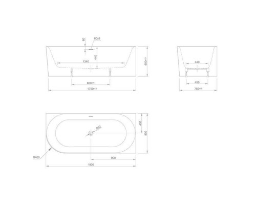 KNIEF Fresh Left Ванна пристенная, угол справа, 180х80х60см, цвет: белый. 0100-091-06,  0100-233