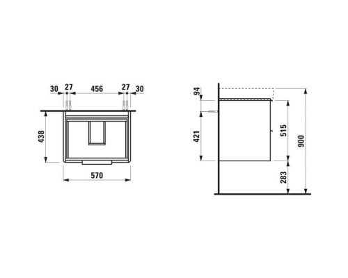 Laufen Base Тумба подвесная 57х44х53см, с раковиной, с 2 выдвиж. ящиками, с механизмом мягкого закрывания, цвет: светлый вяз. 8.1096.3.000.104.1, 4.0223.2.110.262.1 Laufen Base Тумба подвесная 57х44х53см, с раковиной, с 2 выдвиж. ящиками, с механизмом мягкого закрывания, цвет: светлый вяз. 8.1096.3.000.104.1, 4.0223.2.110.262.1