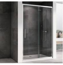 Душевая дверь в нишу Abber Schwarzer Diamant AG30150H 150 см, профиль хром, стекло прозрачное