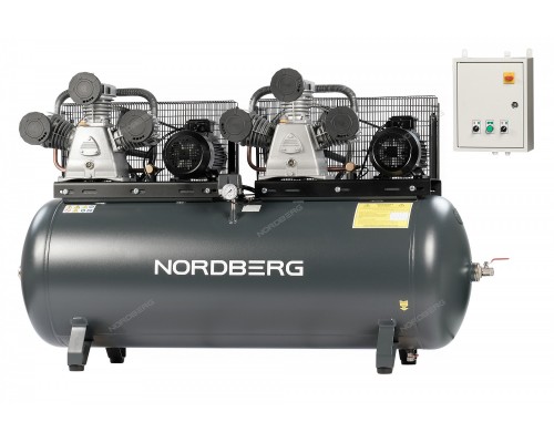 Компрессор поршневой с ременной передачей 380В, ресив. 500л, 1900л/мин NORDBERG NCP500/1900