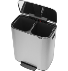 Мусорное ведро Brabantia Bo Pedal Bin 211461 30+30 л, стальное матовое